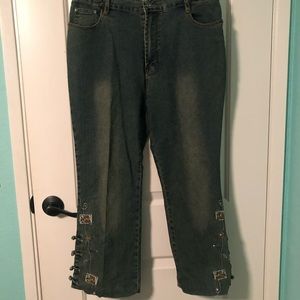 Mekeyler Embroidered/embellished￼ Women's Jeans Sz XXXL